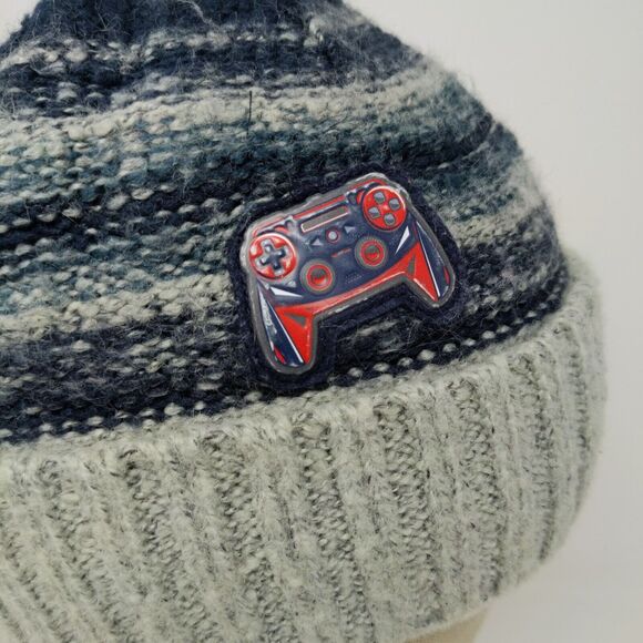 Place Weekend Warrior Beanie Hat Size L/XL 8+ Youth Boys Knit Cap Blue Gray - Picture 6 of 12